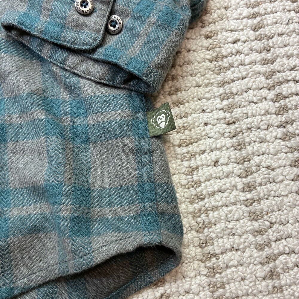 Howler Brothers Harkers Long-Sleeve Flannel Shirt Blue Gray Plaid Size XL - Picture 3 of 7
